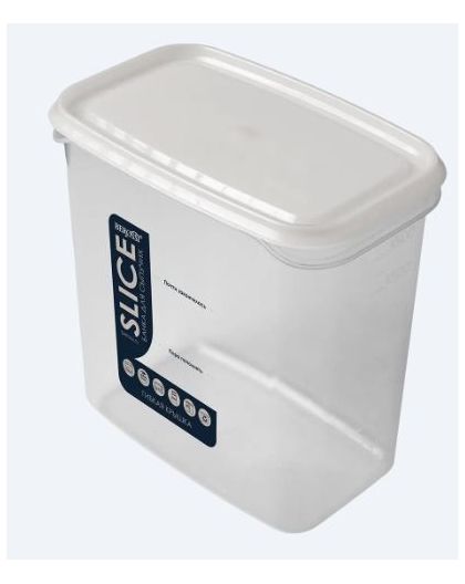 Емкость для сыпучих продуктов Slice 1,5 л (платина)