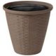 Горшок для цветов InGreen Ротанг D 210мм 4,5 л с внутренней вставкой 2,25 л