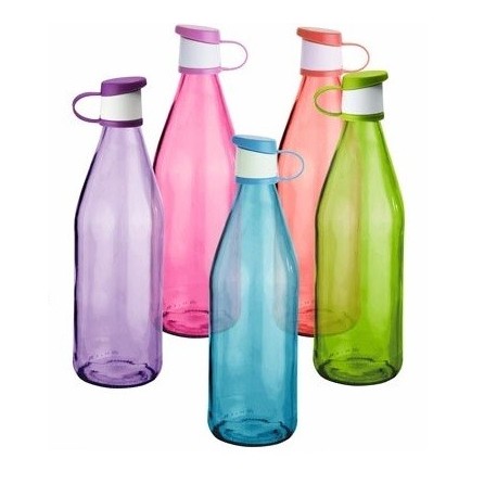 Бутылка с пробкой из цветного стекла, 1,0 л