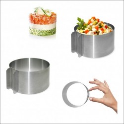 Кулинарная форма Круг регулируемая 6-10 см (упаковка 6 шт)