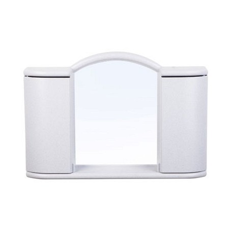 Шкафчик зеркальный Арго (белый мрамор) 596х410х108мм