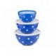 Набор салатников двухцветных Marusya (синий полупрозрачный) 217х197х104мм