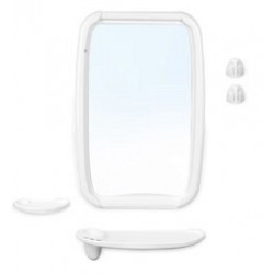 Набор для ванной комнаты Оптима (снежно-белый) (зеркало 346х515мм)
