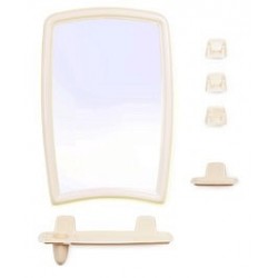 Набор для ванной комнаты Беросси 41 (светло-бежевый) (зеркало 350х520мм)