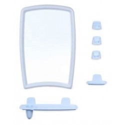 Набор для ванной комнаты Беросси 41 (светло-голубой) (зеркало 350х520мм)