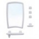 Набор для ванной комнаты Беросси 41 (белый мрамор) (зеркало 350х520мм)