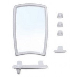 Набор для ванной комнаты Беросси 41 (белый мрамор) (зеркало 350х520мм)