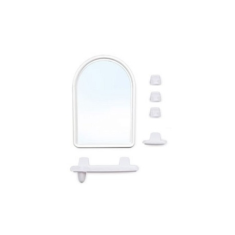 Набор для ванной комнаты Беросси 56 (белый мрамор) (зеркало 360х520мм)