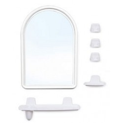 Набор для ванной комнаты Беросси 56 (снежно-белый) (зеркало 360х520мм)