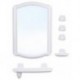 Набор для ванной комнаты Беросси 46 (белый мрамор) (зеркало 352х520мм)