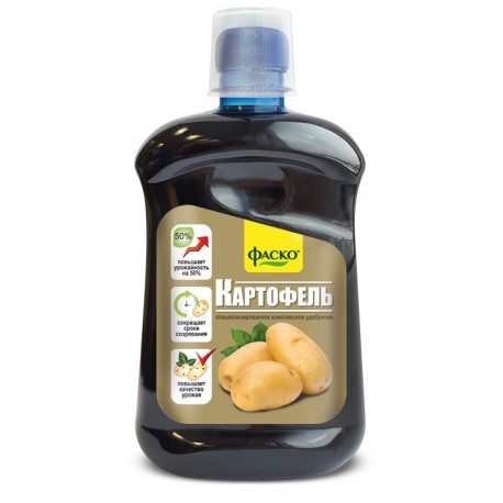 Удобрение органоминеральное жидкое Фаско в бутылках Для Картофеля 500 мл. (9шт.)