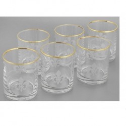 Набор 6 стаканов для виски с рисунком Королевская лилия[EL76-405]