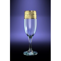 Набор 6 бокалов для шампанского с рисунком Версаче, 190мл [GE08-419]