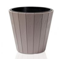Кашпо Woode d29,9см h28,1см 8л с вкладышем, кофе