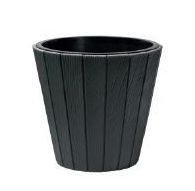 Кашпо Woode d29,9см h28,1см 8л с вкладышем, антрацит