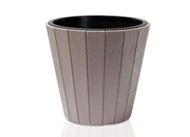 Кашпо Woode d39,3см h37см 18л с вкладышем, кофе