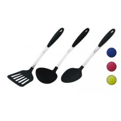 Кухонный набор, 3 предмета, НЕЙЛОН, лопатка+половник+сервир.ложка [CL-1363]