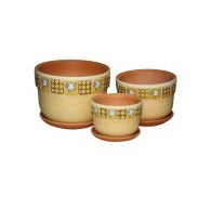 Набор керамических горшков 3шт Веселые овечки фундук (11,6,14,8,18,3) см ()