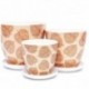Набор керамических горшков 3шт Липа оранжевый крокус (12, 15, 18 см)