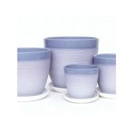 Набор керам. горшков 3шт Пастель черничный крокус (12, 15, 18 см)