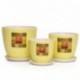 Набор керамических горшков 3шт Шанхай желтый крокус (15, 18, 21 см)