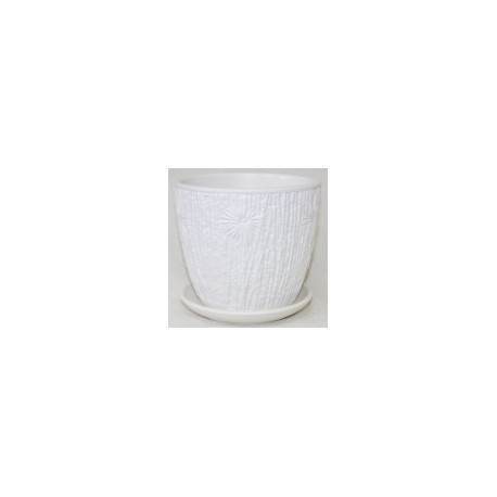 Горшок керамический Бамбук белый бутон № 3 d1 см