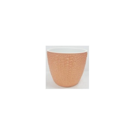 Горшок керамический Бамбук оранжевый бутон № 2 d15 см