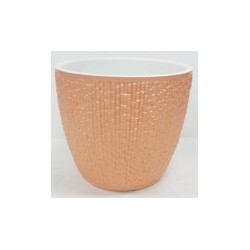 Горшок керамический Бамбук оранжевый бутон № 3 d18 см