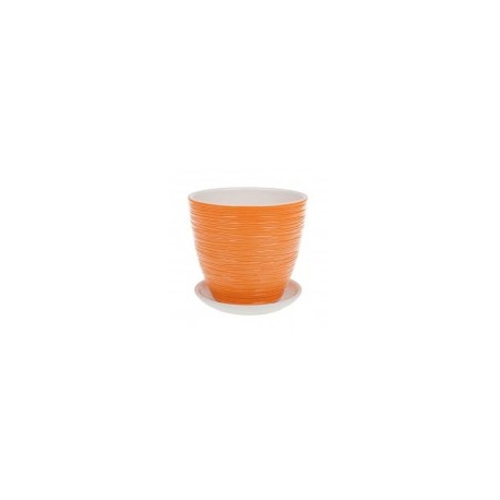 Горшок керамический Зефир оранжевый крокус №2 d-15см