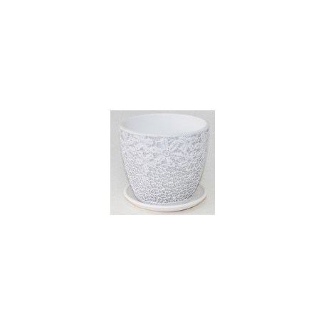 Горшок керамический Камила серый бутон № 3 d18 см