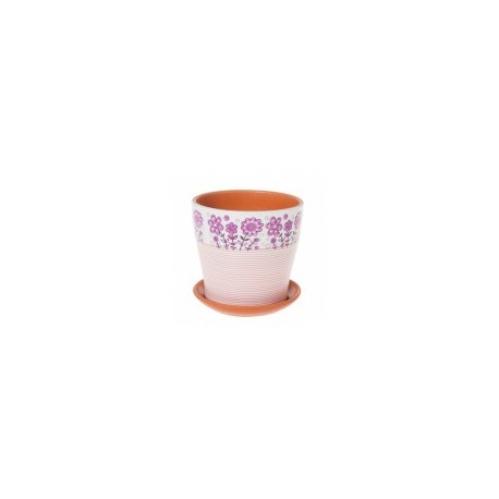 Горшок керамический Лето розовый тополь № 2 d-14см