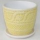 Горшок керамический Листик желтый бутон № 2 d13,5 см