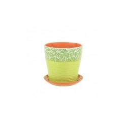 Горшок керамический Романс светло-зеленый тополь №2 d-14 см