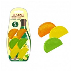 Набор 6 охладителей для напитков Лимонные дольки (упаковка 12 шт)