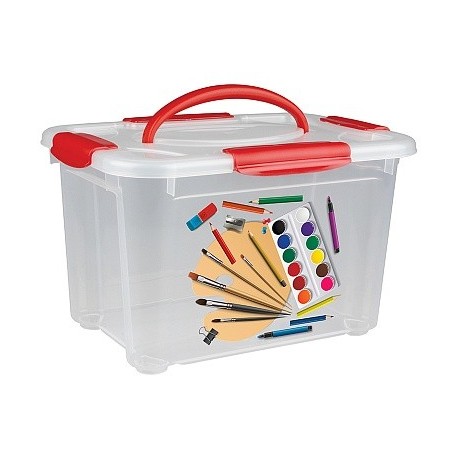 Коробка универсальная с ручкой и декором Детское творчество 5,5л