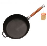 Сковорода чугун d28см h6.6см глуб съем/руч