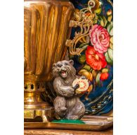 Фигура Медведь с бубном 10*10*17см