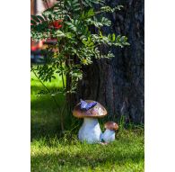 Фигура Белый гриб с бабочкой 24*20*25см