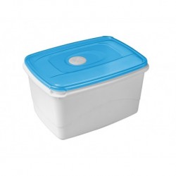 Емкость для СВЧ MICRO TOP BOX прямоугольная 0,6л голубой прозрачный