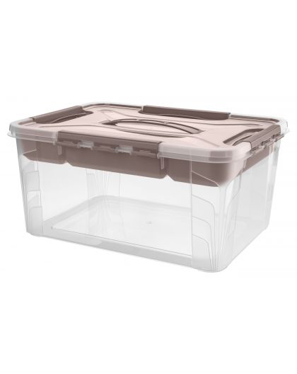 Ящик для хранения 15,3л унив. с зам. и руч. и вставк-орган. GRAND BOX, 390х290х180мм