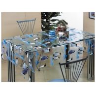 Клеенка Transparent PVC Tablecloth 1,37*30m прозрачная с рисунком TT-2542