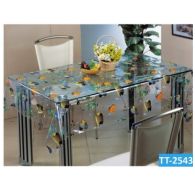 Клеенка Transparent PVC Tablecloth 1,37*30m прозрачная с рисунком TT-2543
