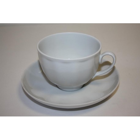 Чашка чайная с блюдцем Гранатовый 275 мл Белая