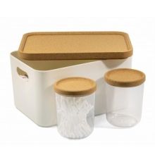 Набор органайзеров для косметики Korely (слоновая кость) 235,1х165,5х133,8 мм (крыш. из проб.)