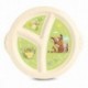 Тарелка детская трехсекционная с зеленым декором (бежевый)