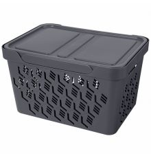 Ящик с крышкой 18л универсальный DELUXE 380*276*220мм