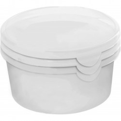 Набор контейнеров для заморозки продуктов Frozen 3 шт по 0,5 л круглые прозрачный