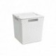 Коробка для хранения квадратная Береста с крышкой 23л (белый) 294*294*300мм