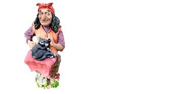 Фигура «Баба-Яга на ступе с котом»