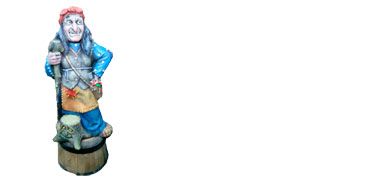 Фигура Баба Яга с пеньком